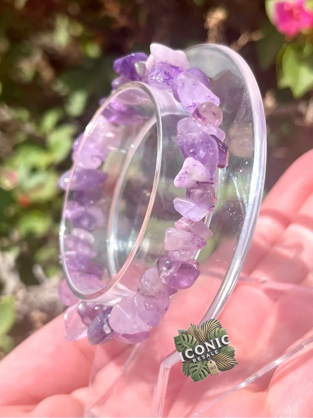 Amethyst Chip Stretch Bracelet NWOT